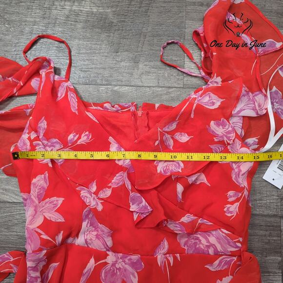 Premier Amour Off Shoulder Spaghetti Strap Mini Dress Size S - Picture 5 of 7